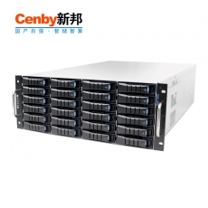 Cenby新邦 HS-230 统一存储设备 混闪 4U24 盘位 双控制器 国产海光处理器 万兆接口 企业级存储服务器